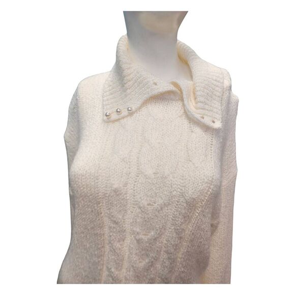 Sterling Harris Cream Sweater Size Medium Vintage 90's - Picture 4 of 9